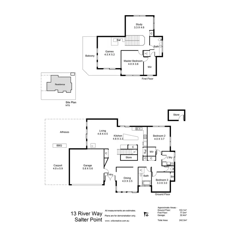 Floorplan of Homely house listing, 13 River Way, Salter Point WA 6152