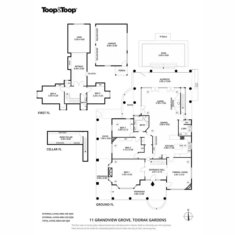 Floorplan of Homely house listing, 11 Grandview Grove, Toorak Gardens SA 5065