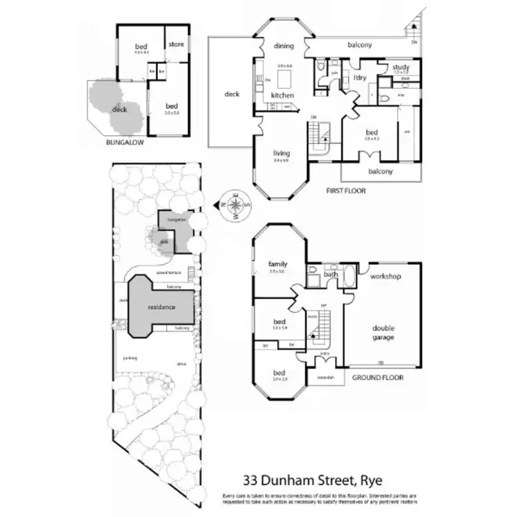 Floorplan of Homely house listing, 33 Dunham Street, Rye VIC 3941