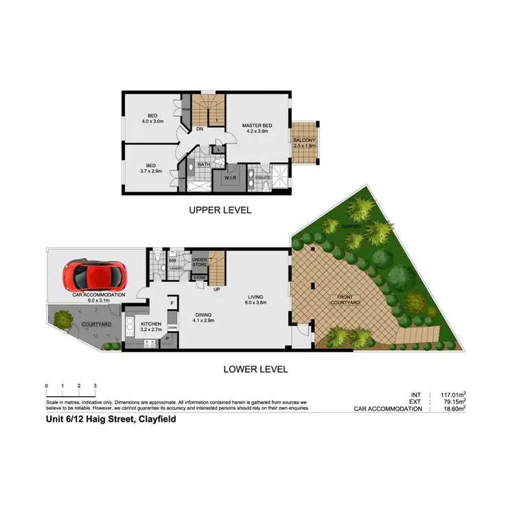 Floorplan of Homely townhouse listing, 6/12 Haig Street, Clayfield QLD 4011