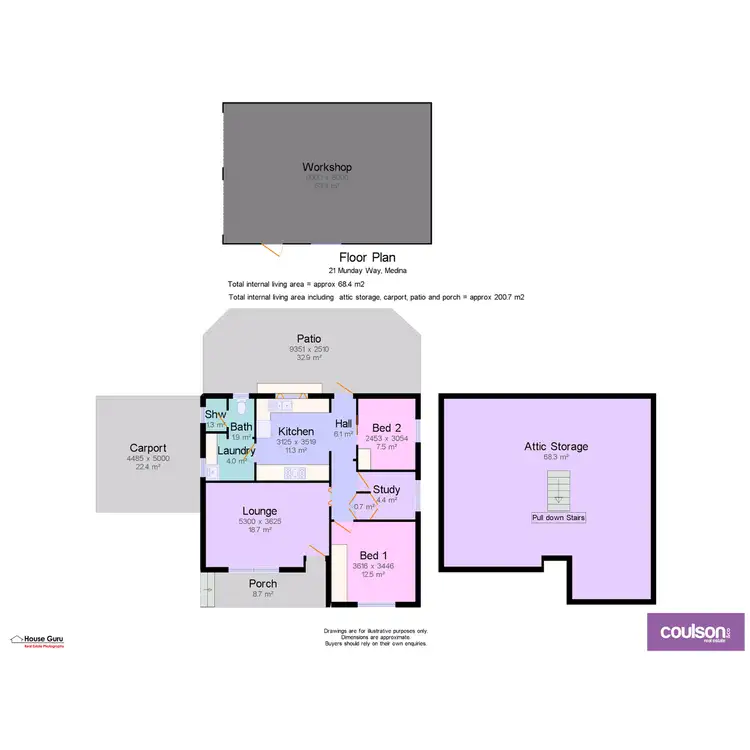 Floorplan of Homely house listing, 21 Munday Way, Medina WA 6167