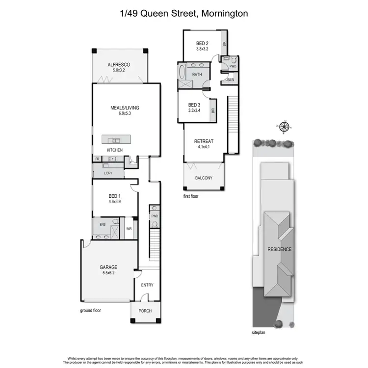 Floorplan of Homely townhouse listing, 49 Queen Street, Mornington VIC 3931