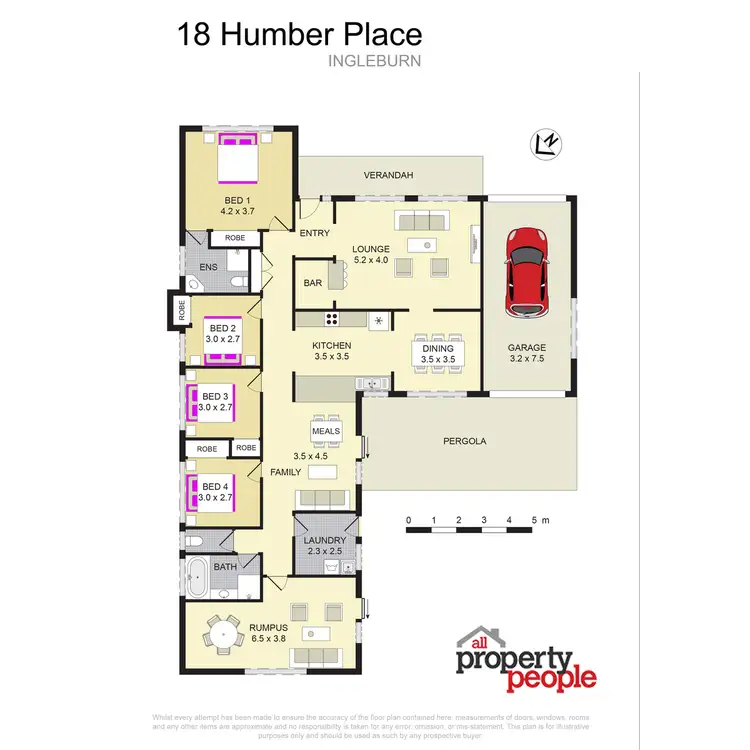 Floorplan of Homely house listing, 18 Humber Place, Ingleburn NSW 2565