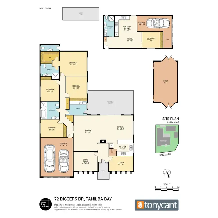 Floorplan of Homely house listing, 72 Diggers Drive, Tanilba Bay NSW 2319