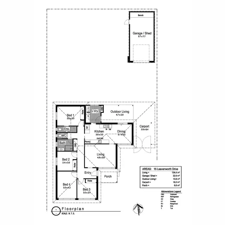 Floorplan of Homely house listing, 15 Leavenworth Drive, Mount Austin NSW 2650