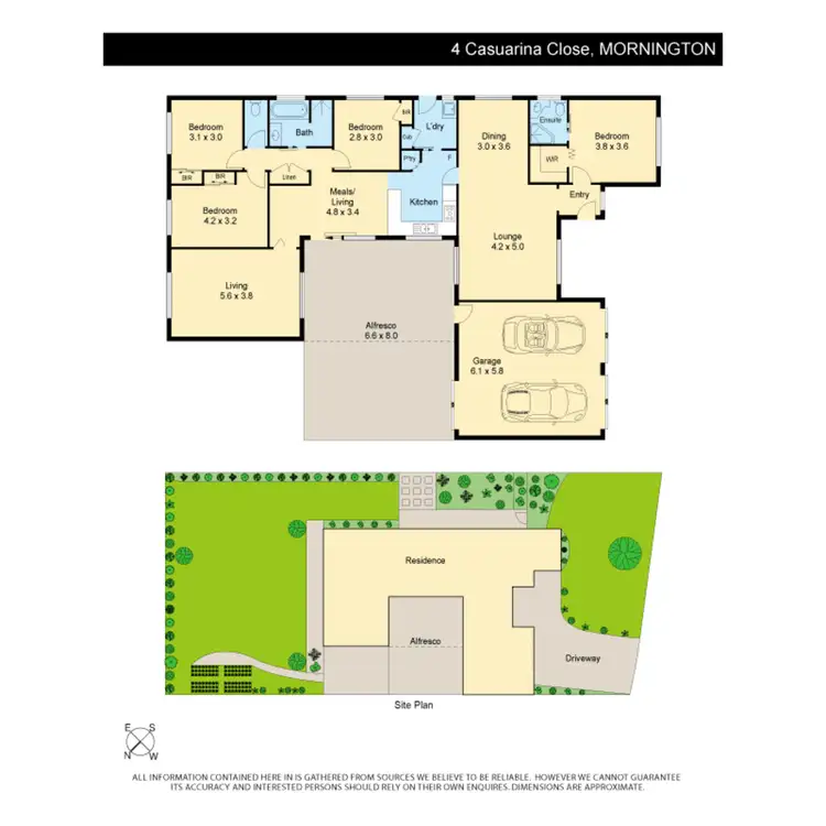Floorplan of Homely house listing, 4 Casuarina Close, Mornington VIC 3931