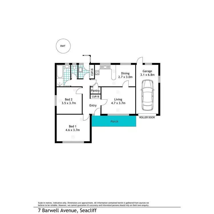 Floorplan of Homely house listing, 7 Barwell Avenue, Seacliff SA 5049