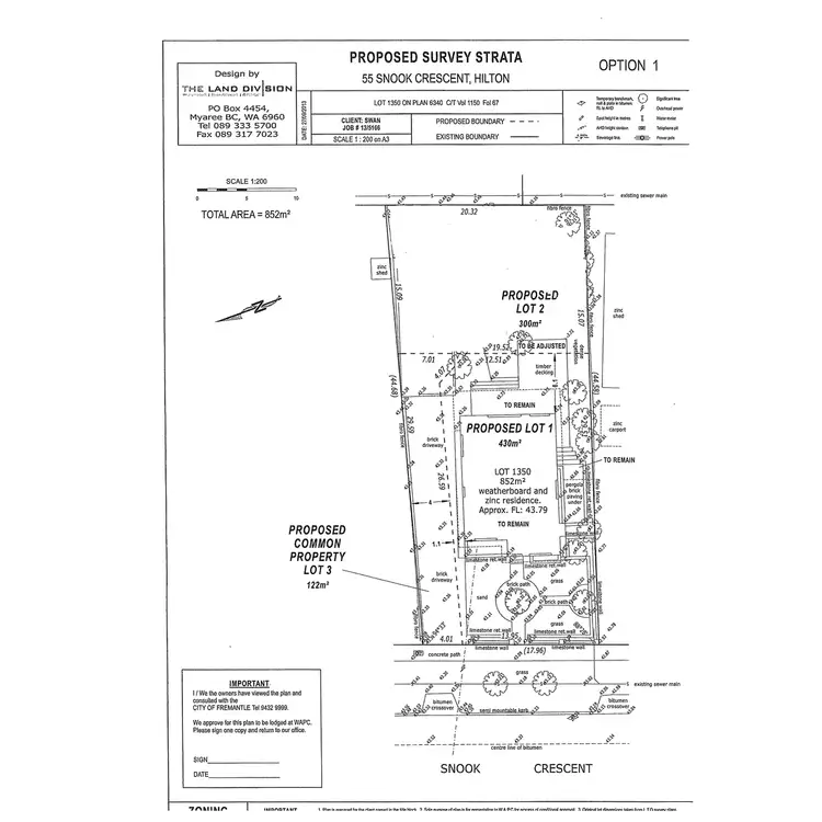 Floorplan of Homely land listing, 55a Snook Crescent, Hilton WA 6163