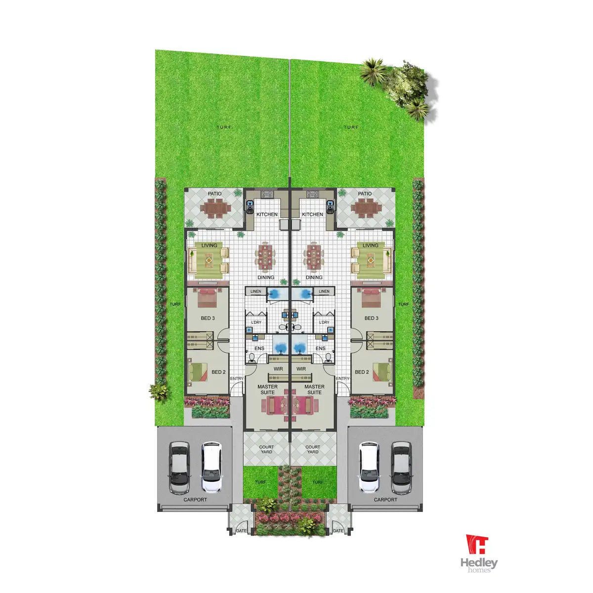Floorplan of Homely semi-detached listing, A or B/165 Greenslopes Street, Edge Hill QLD 4870