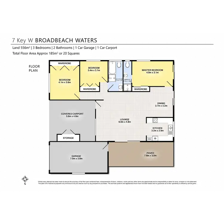 Floorplan of Homely house listing, 7 Key West, Broadbeach Waters QLD 4218
