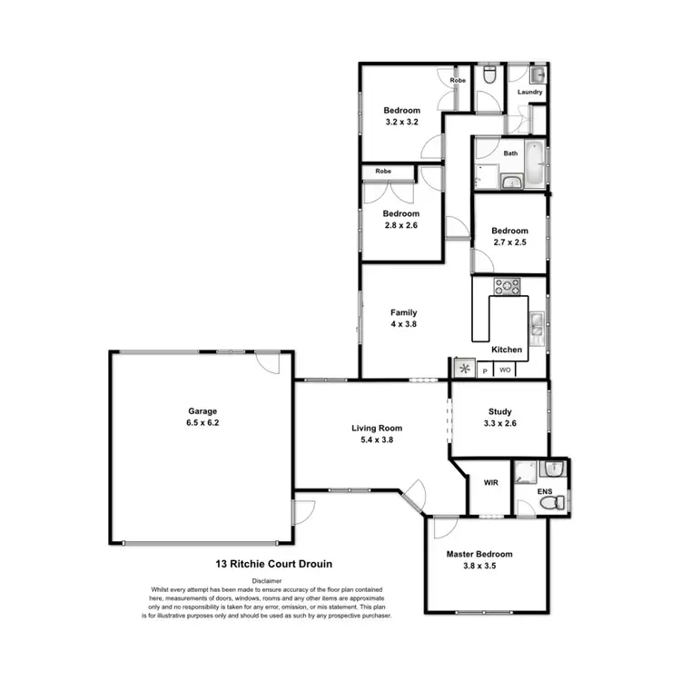 Floorplan of Homely house listing, 13 Richie Court, Drouin VIC 3818