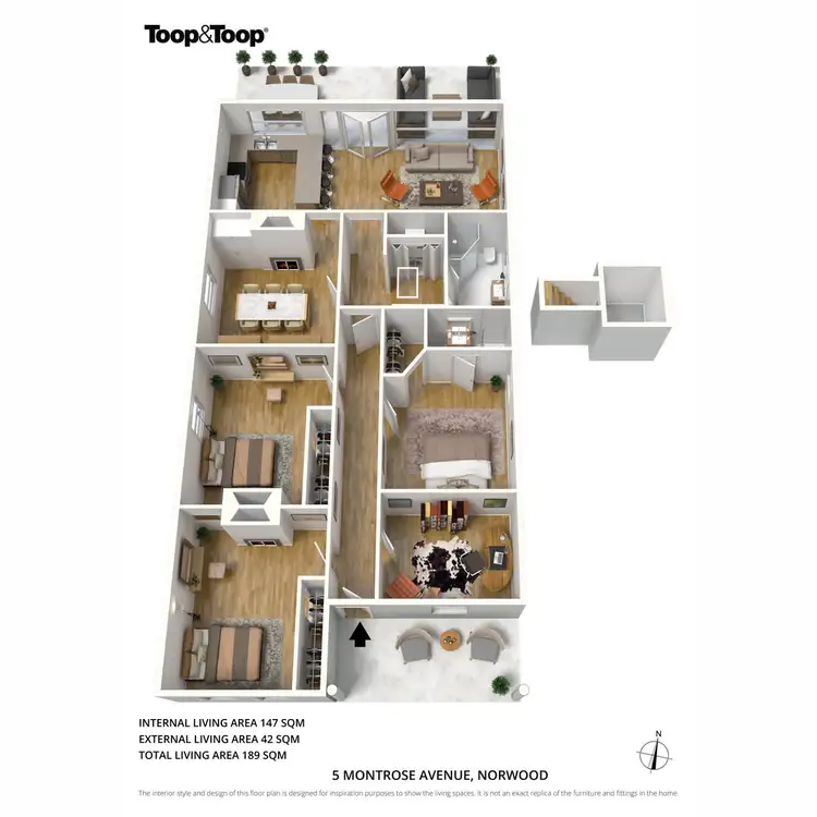 Floorplan of Homely house listing, 5 Montrose Avenue, Norwood SA 5067