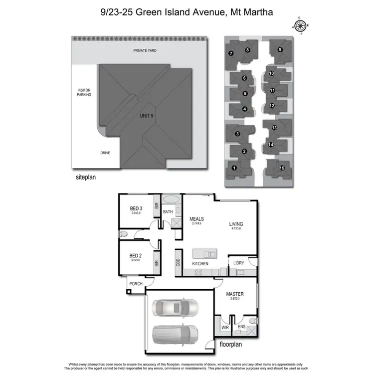 Floorplan of Homely unit listing, 9/23-25 Green Island Avenue, Mount Martha VIC 3934