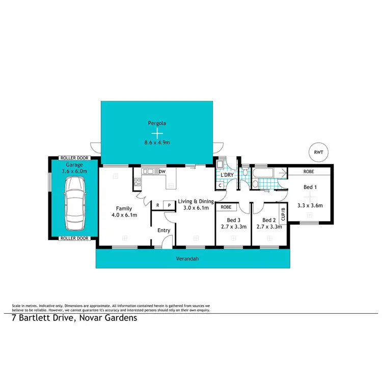 Floorplan of Homely house listing, 7 Bartlett Drive, Novar Gardens SA 5040
