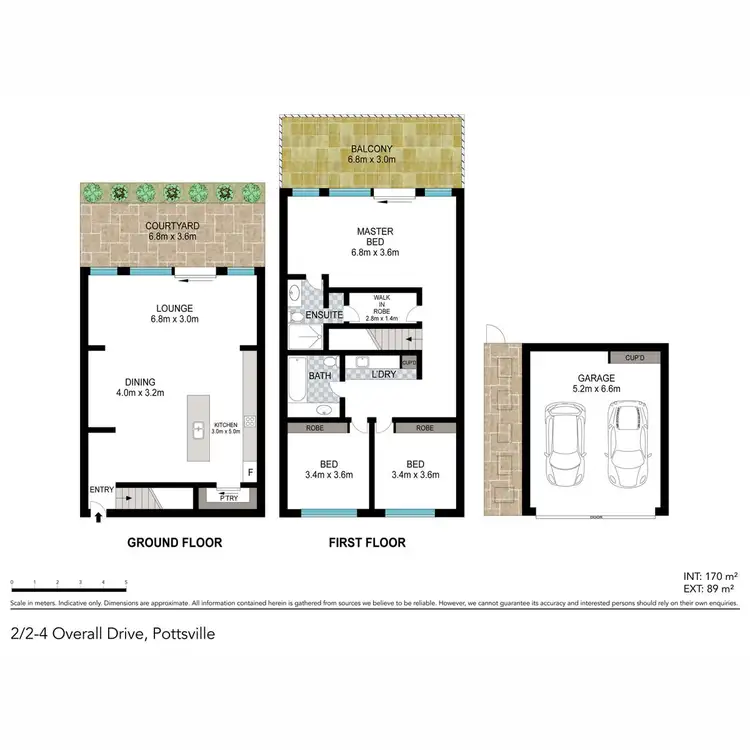 Floorplan of Homely townhouse listing, 2/2-4 Overall Drive, Pottsville NSW 2489