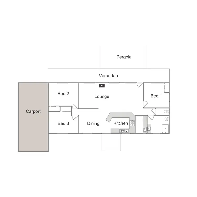 Floorplan of Homely rural property listing, 2700 Mansfield Whitfield Road, Tolmie VIC 3723