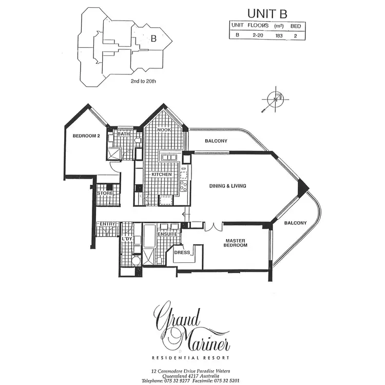 Floorplan of Homely apartment listing, Grand Mariner, 12 Commodore Drive, Paradise Waters QLD 4217