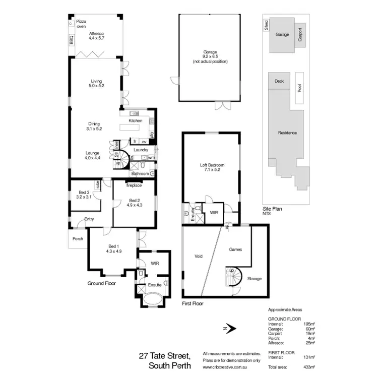 Floorplan of Homely house listing, 27 Tate Street, South Perth WA 6151