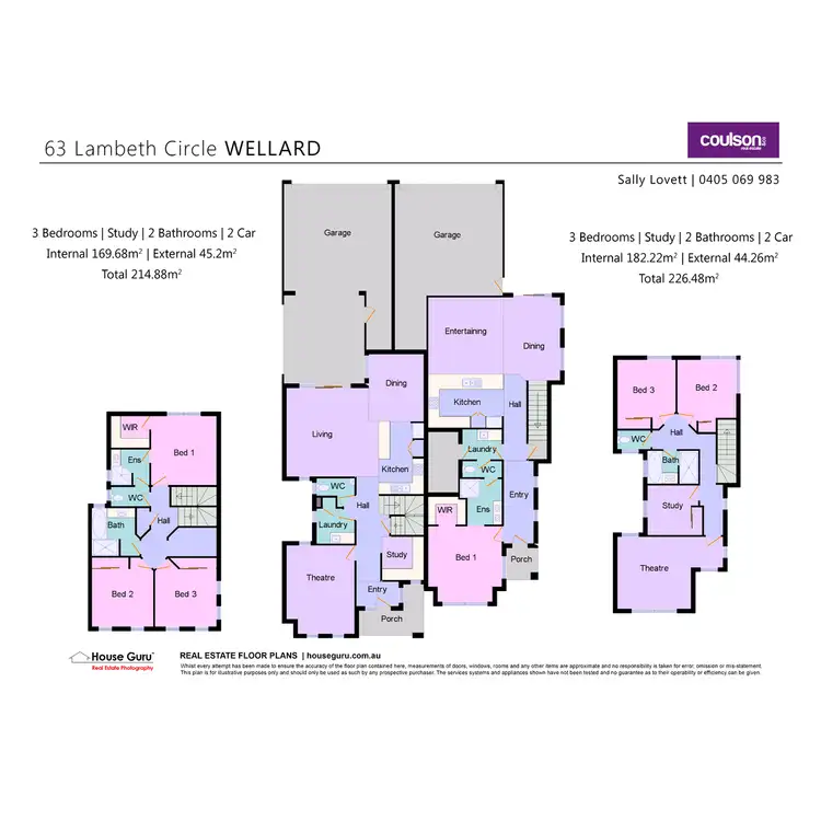 Floorplan of Homely townhouse listing, 63A Lambeth Circle, Wellard WA 6170