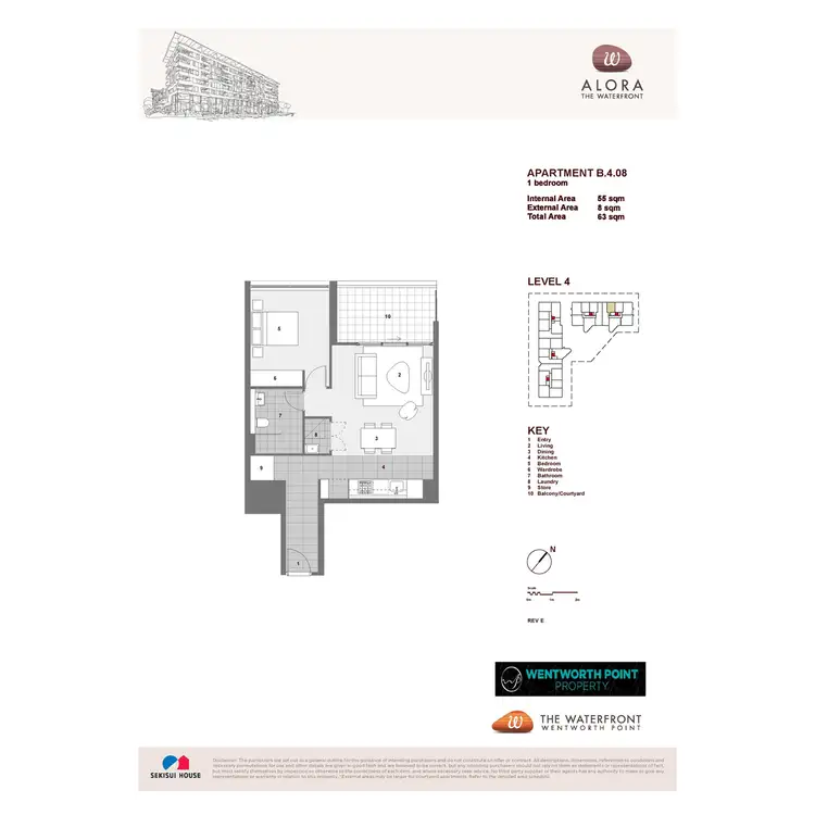 Floorplan of Homely apartment listing, B408/16 Savona Drive, Wentworth Point NSW 2127