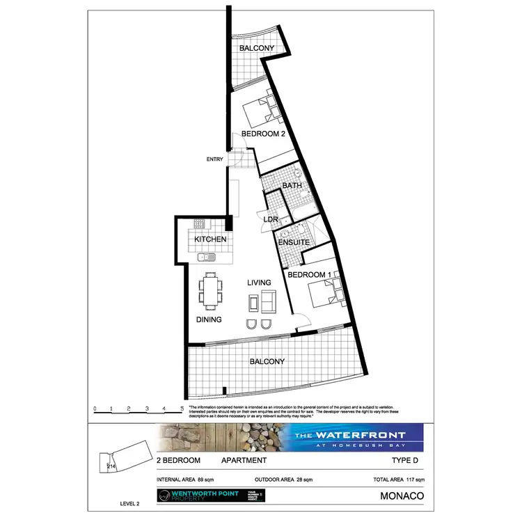 Floorplan of Homely apartment listing, 214/3 Amalfi Dr, Wentworth Point NSW 2127