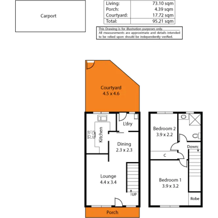 Floorplan of Homely townhouse listing, 5/14-18 John Street, Payneham SA 5070