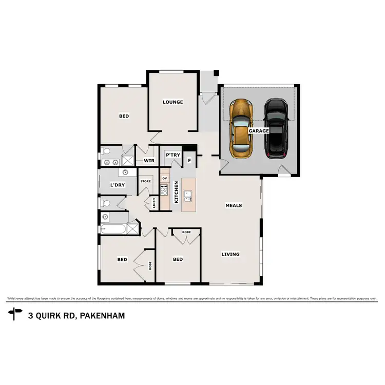 Floorplan of Homely house listing, 3 Quirk Road, Pakenham VIC 3810