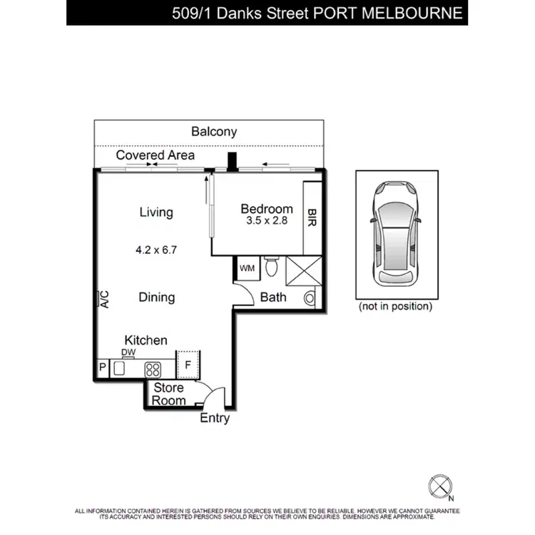 Floorplan of Homely apartment listing, 509/1 Danks Street, Port Melbourne VIC 3207