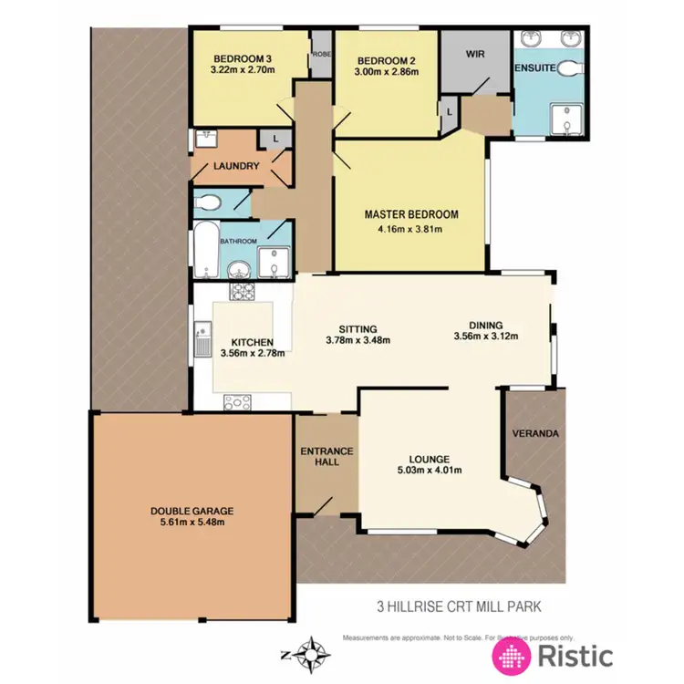 Floorplan of Homely house listing, 3 Hillrise Court, Mill Park VIC 3082
