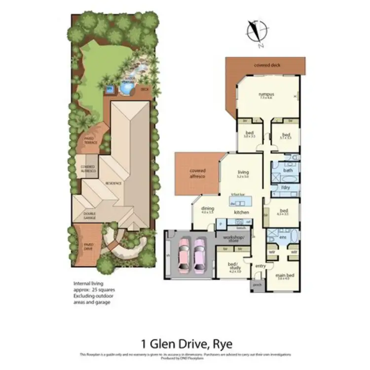 Floorplan of Homely house listing, 1 Glen Drive, Rye VIC 3941