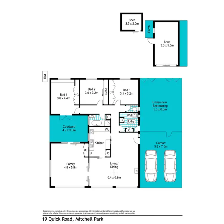 Floorplan of Homely house listing, 19 Quick Road, Mitchell Park SA 5043