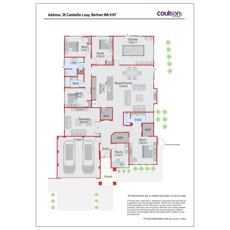 Floorplan of Homely house listing, 28 Camballin Loop, Bertram WA 6167