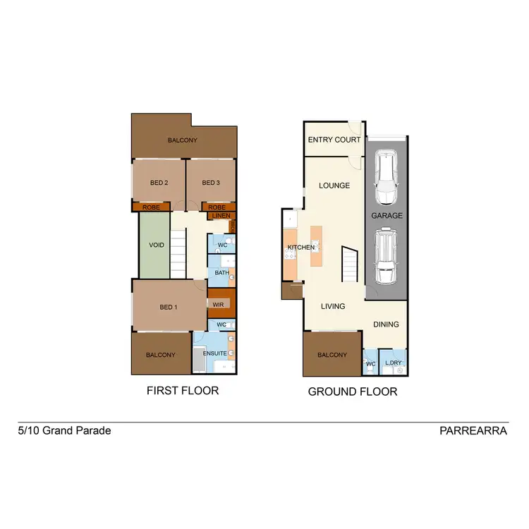 Floorplan of Homely townhouse listing, 5/10 Grand Parade, Kawana Island QLD 4575