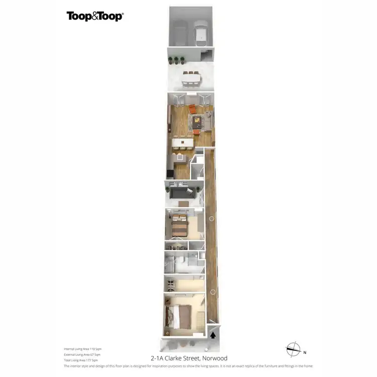 Floorplan of Homely house listing, 2/1A Clarke Street, Norwood SA 5067