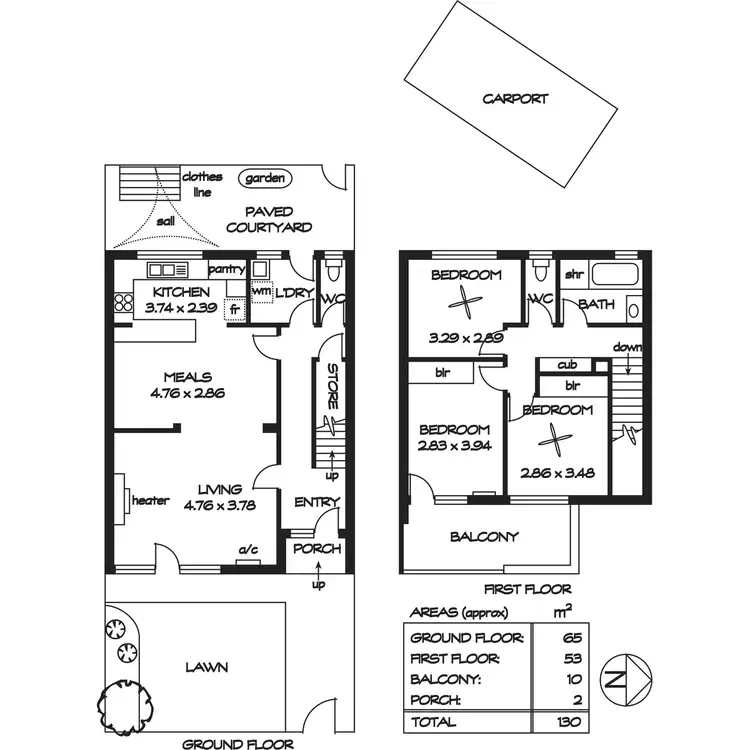 Floorplan of Homely unit listing, 2/16 Park Street, Hyde Park SA 5061