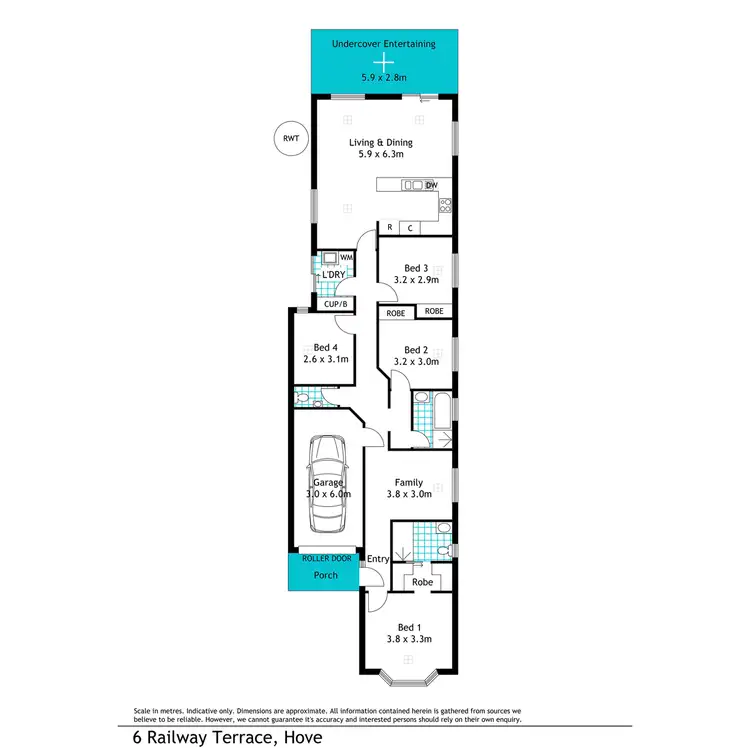 Floorplan of Homely house listing, 6 Railway Terrace, Hove SA 5048