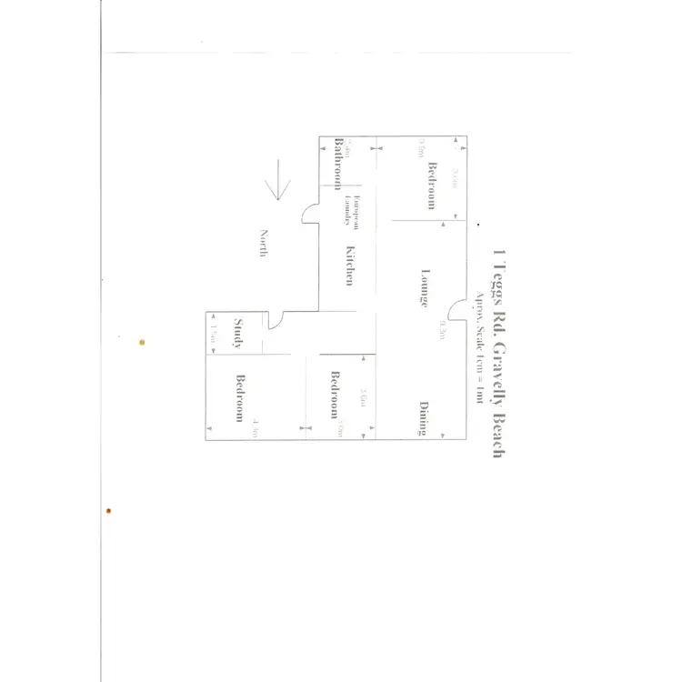 Floorplan of Homely house listing, 1 Teggs Road, Gravelly Beach TAS 7276
