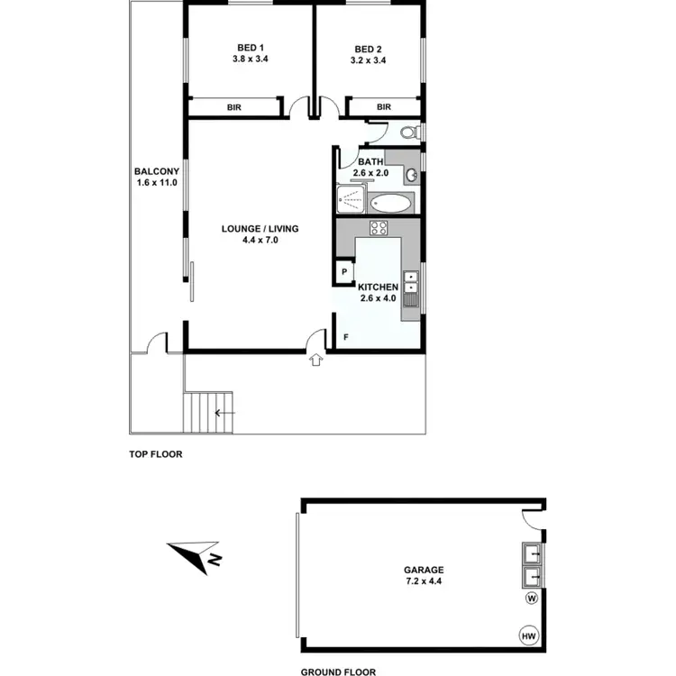 Floorplan of Homely apartment listing, 4/46 Rialto Street, Coorparoo QLD 4151
