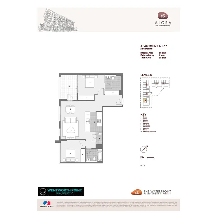 Floorplan of Homely apartment listing, A617/19 Baywater Drive, Wentworth Point NSW 2127
