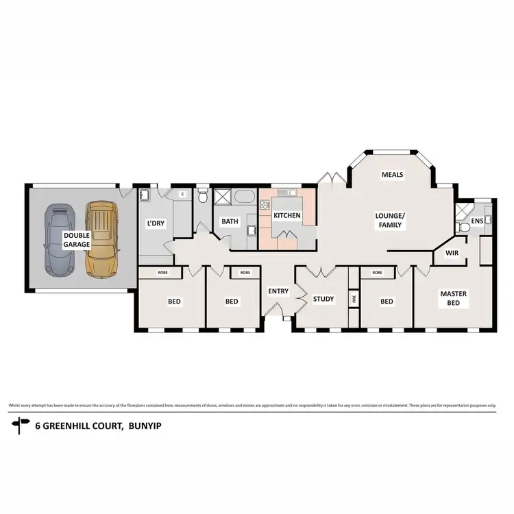 Floorplan of Homely house listing, 6 Greenhill Court, Bunyip VIC 3815