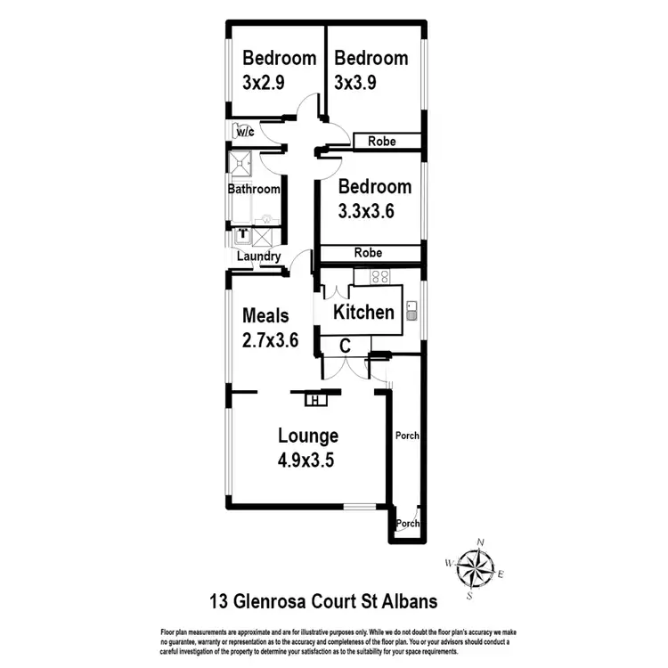 Floorplan of Homely house listing, 13 Glenrosa Court, St Albans VIC 3021