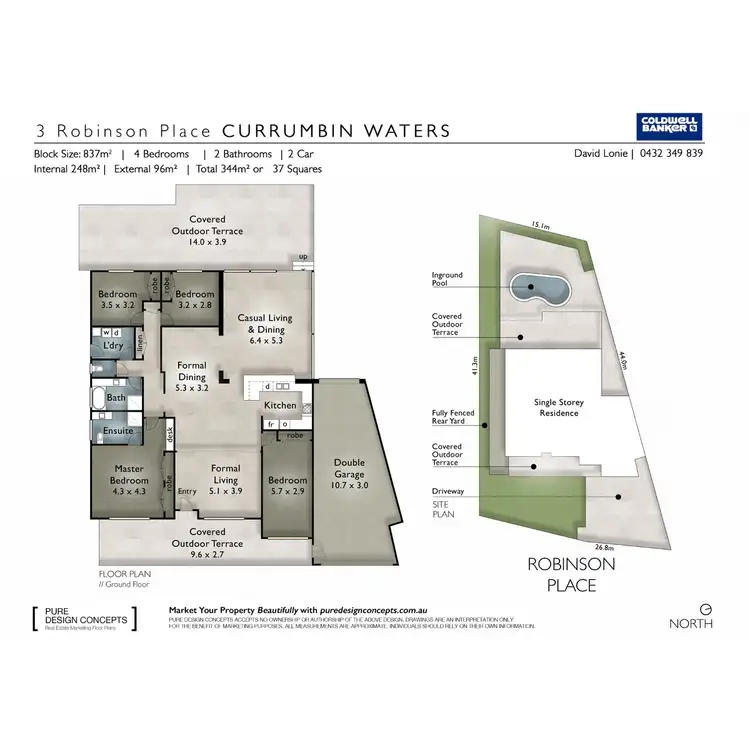 Floorplan of Homely house listing, 3 Robinson Place, Currumbin Waters QLD 4223