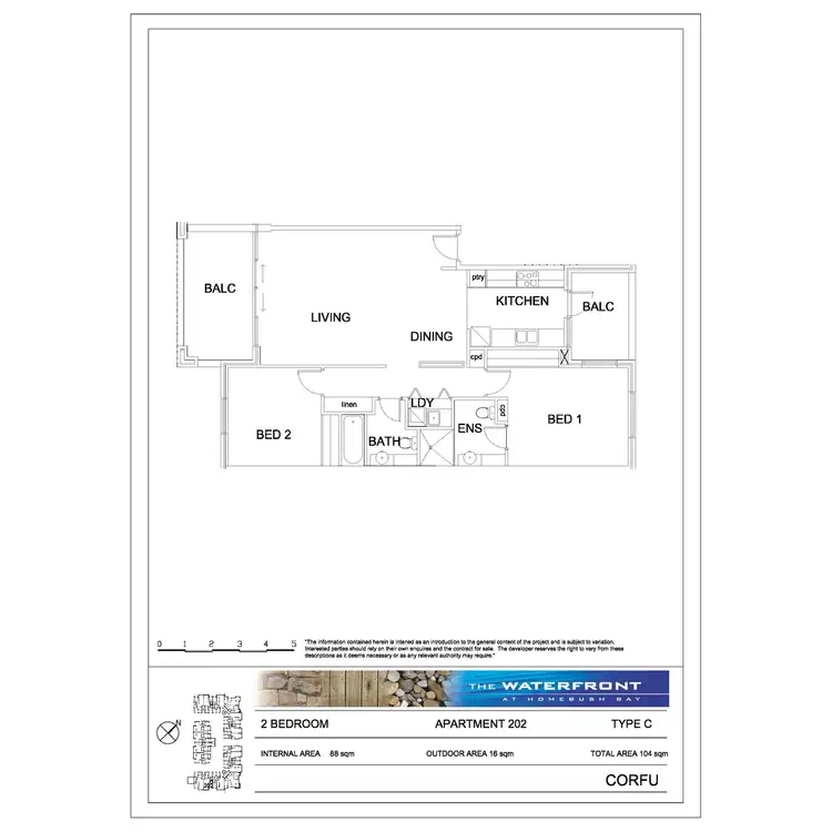 Floorplan of Homely apartment listing, 202/5 Stromboli Strait, Wentworth Point NSW 2127