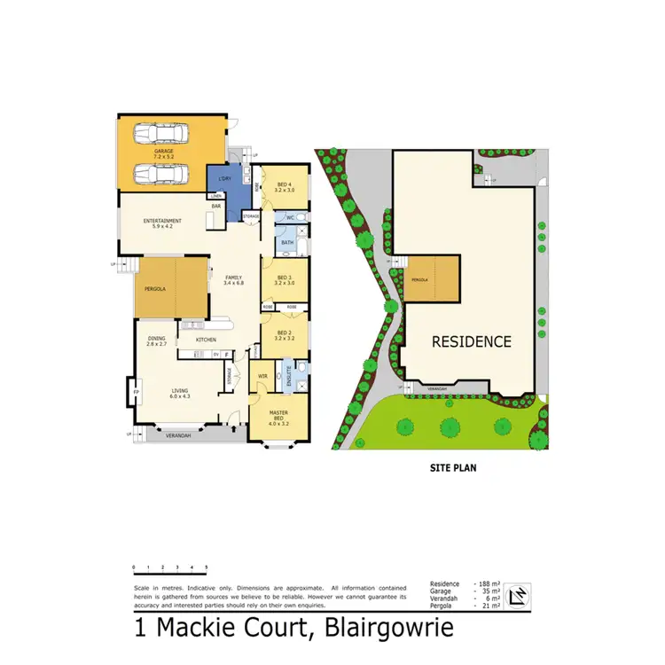 Floorplan of Homely house listing, 1 Mackie Court, Blairgowrie VIC 3942