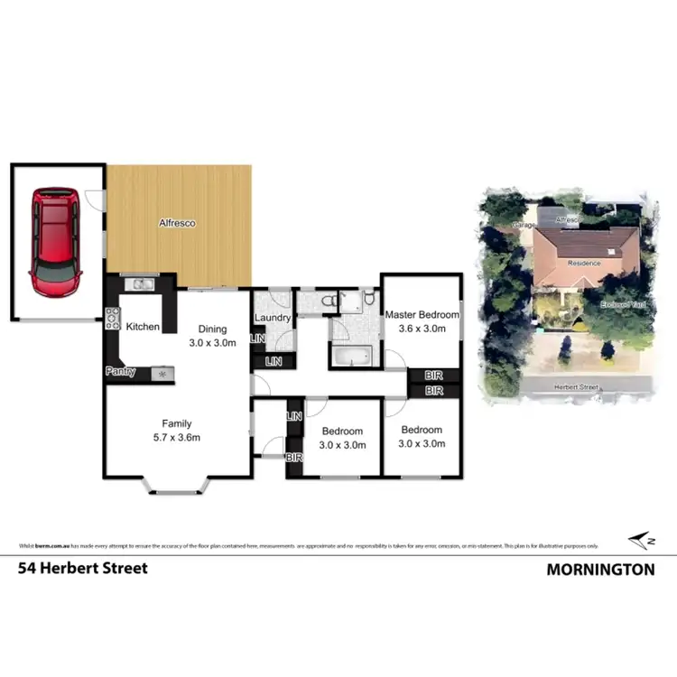 Floorplan of Homely house listing, 54 Herbert Street, Mornington VIC 3931