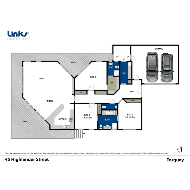 Floorplan of Homely house listing, 45 Highlander Street, Torquay VIC 3228