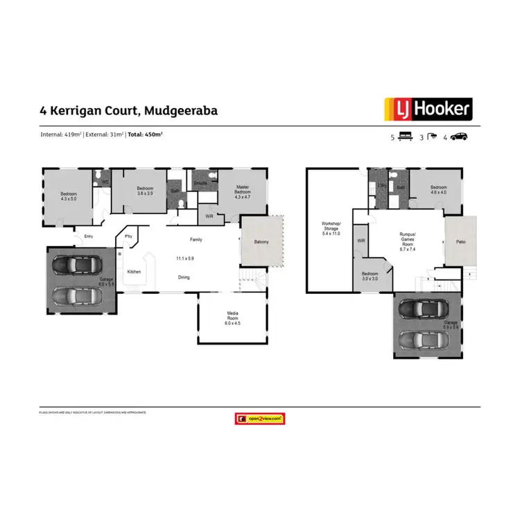 Floorplan of Homely house listing, 4 Kerrigan Court, Mudgeeraba QLD 4213