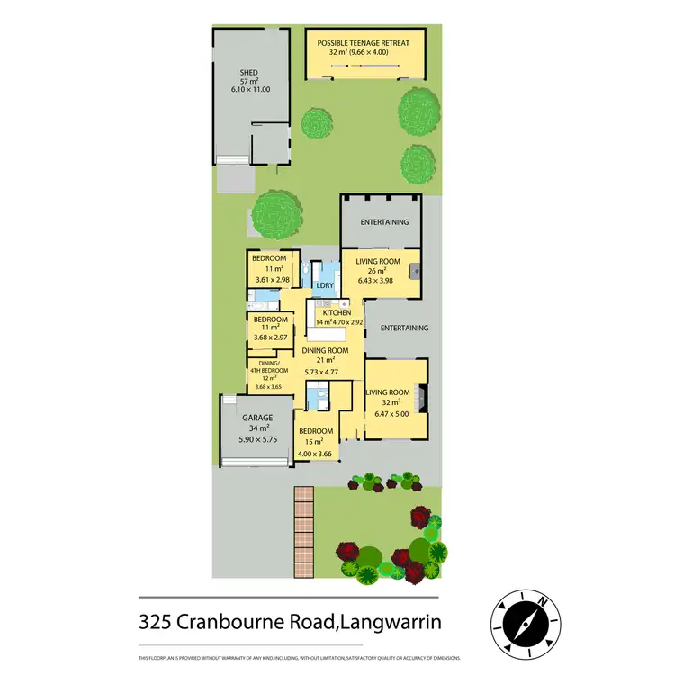 Floorplan of Homely house listing, 325 Cranbourne Frankston Road, Langwarrin VIC 3910