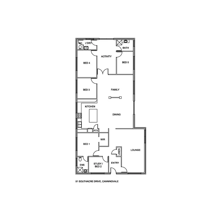 Floorplan of Homely house listing, 91 Southacre Drive, Canning Vale WA 6155