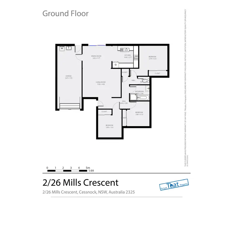 Floorplan of Homely unit listing, 2/26 Mills Crescent, Cessnock NSW 2325